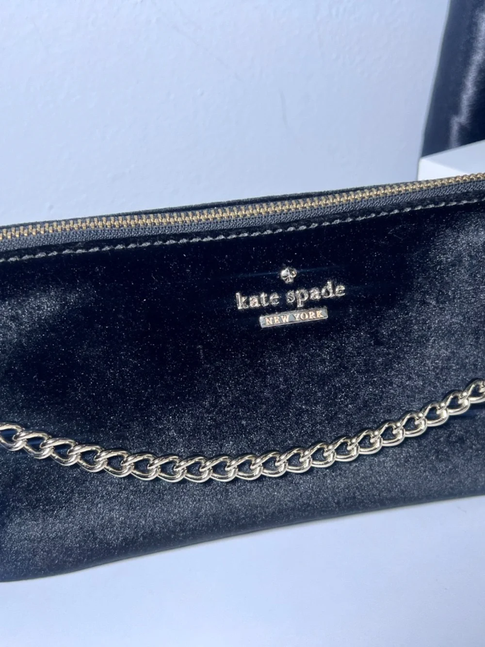 Kate Spade Black Duo Suede Convertible Mini Clutch Bag